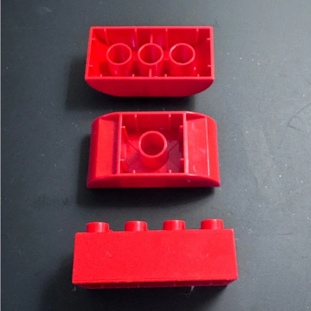 LEGO Duplo Marvel Spider-Man Head Replacement Bricks Red 3 Piece Set Spidey part